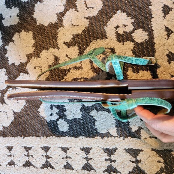 Sam Edelman Blue and Brown Sandals with Strappy Design - Picture 2 of 5